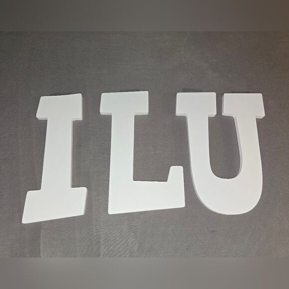 3pc Bulk Lot Hobby Lobby 9.5" Letter Wall Decor I L & U - Picture 1 of 1